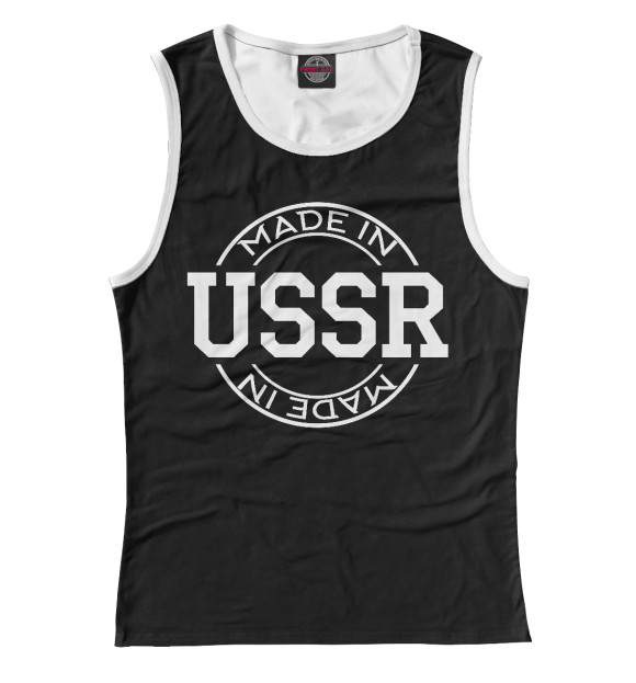Майка для девочки с изображением Made in USSR цвета Белый