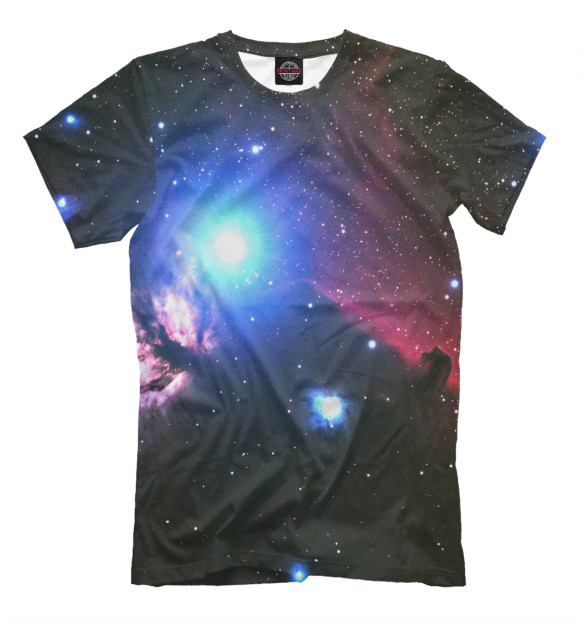 Мужская футболка с изображением Полярная звезда цвета Молочно-белый