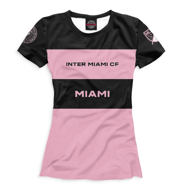 Футболка для девочек с изображением Inter Miami цвета Белый