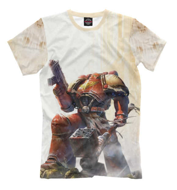 Мужская футболка с изображением Warhammer 40k цвета Молочно-белый
