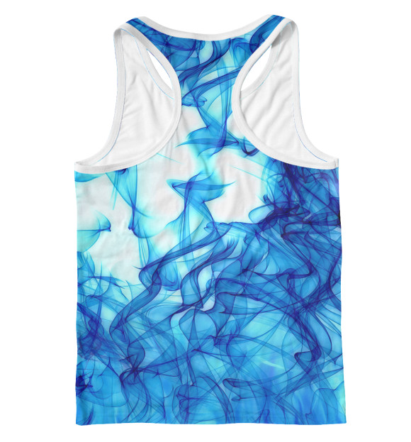 Мужская майка-борцовка с изображением Синий дым цвета Белый