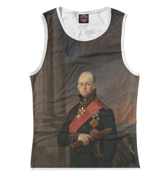 Майка для девочки с изображением Великие полководцы России цвета Белый