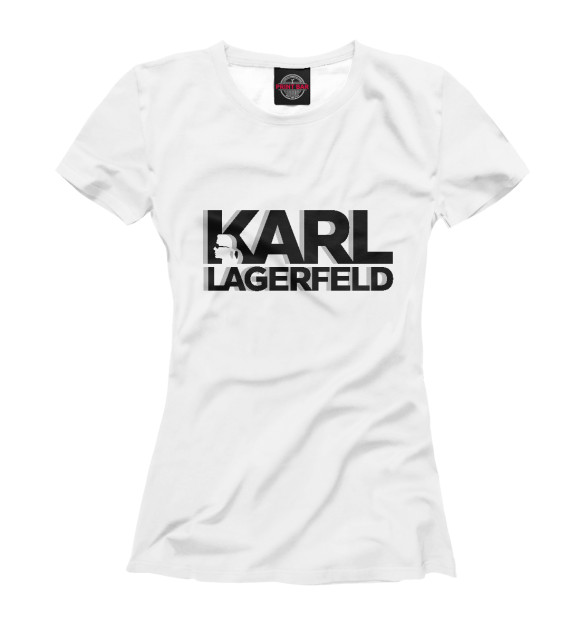 Женская футболка с изображением Karl Lagerfeld цвета Белый