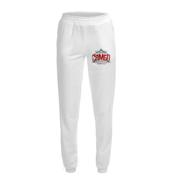 Женские спортивные штаны с изображением Самбо цвета Белый