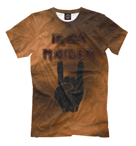 Футболка для мальчиков с изображением Группа Iron Maiden цвета Белый