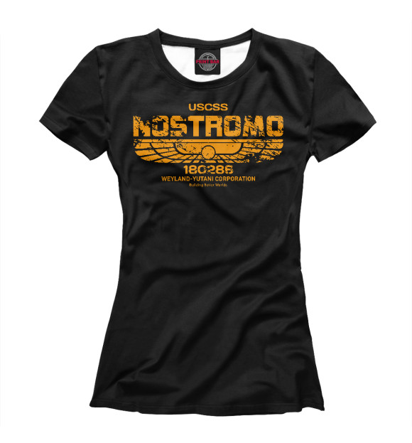 Женская футболка с изображением Nostromo цвета Белый