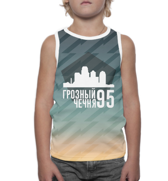 Майка для мальчика с изображением Грозный цвета Белый