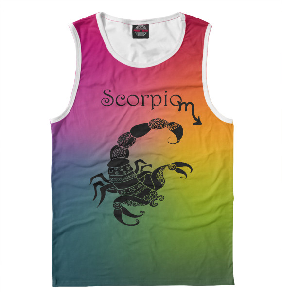 Майка для мальчика с изображением Скорпион (Scorpio) цвета Белый
