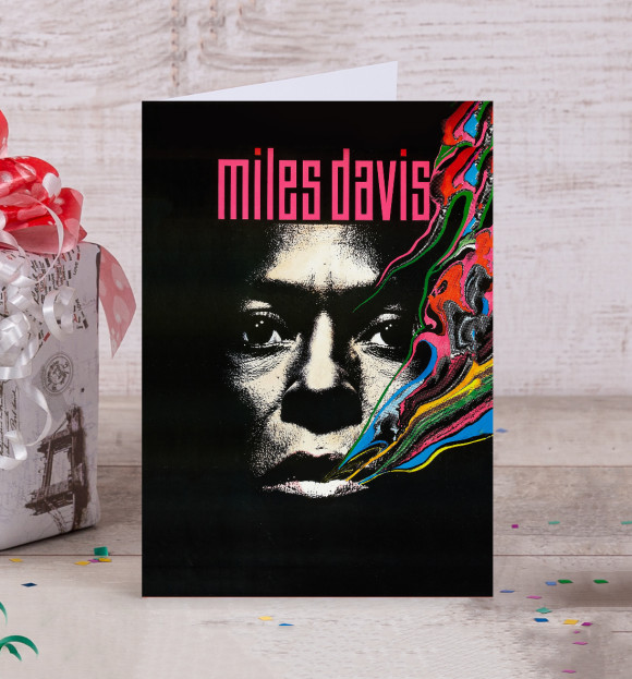 Открытка с изображением Miles Davis цвета Белый