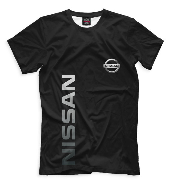 Мужская футболка с изображением Nissan цвета Черный