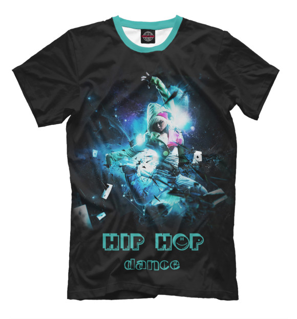 Мужская футболка с изображением HIP HOP dance цвета Черный