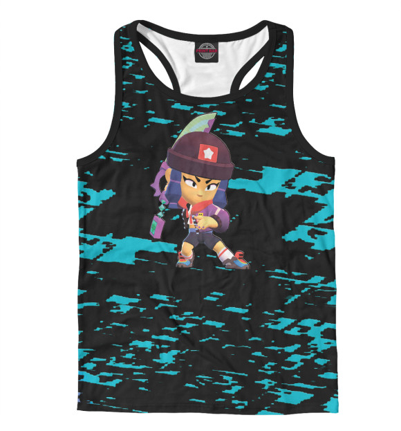 Мужская майка-борцовка с изображением Brawl Stars цвета Белый