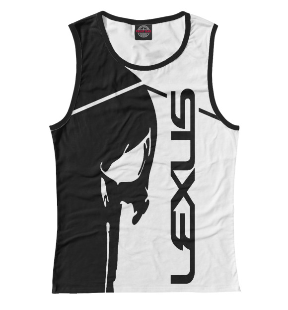 Женская майка с изображением Lexus цвета Белый