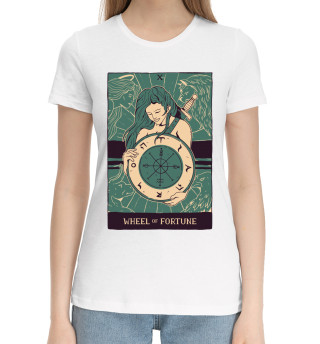 Хлопковая футболка для девочек Колесо Фортуны Таро