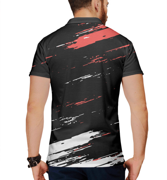 Мужское поло с изображением Honda цвета Белый