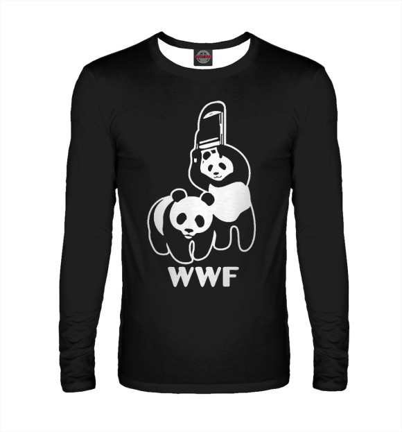 Мужской лонгслив с изображением WWF Panda цвета Белый