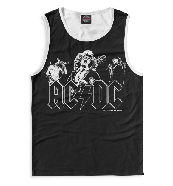 Мужская майка с изображением AC/DC цвета Белый