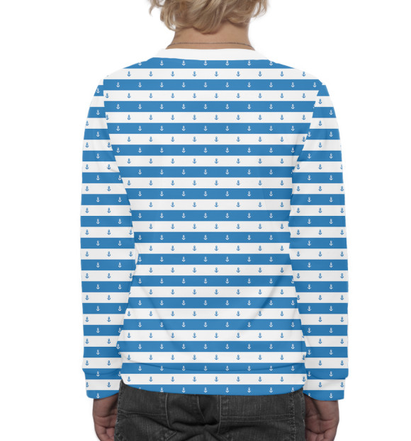 Свитшот для мальчиков с изображением Тельняшка цвета Белый