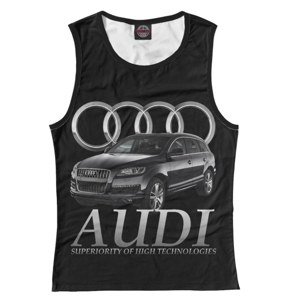 Майка для девочки с изображением Audi цвета Белый