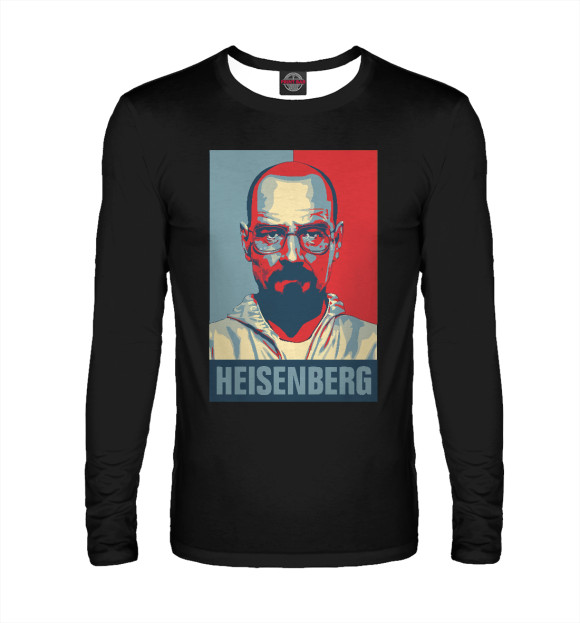 Мужской лонгслив с изображением Heisenberg цвета Белый