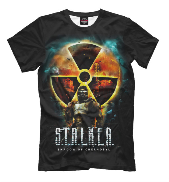 Мужская футболка с изображением S.T.A.L.K.E.R. цвета Черный