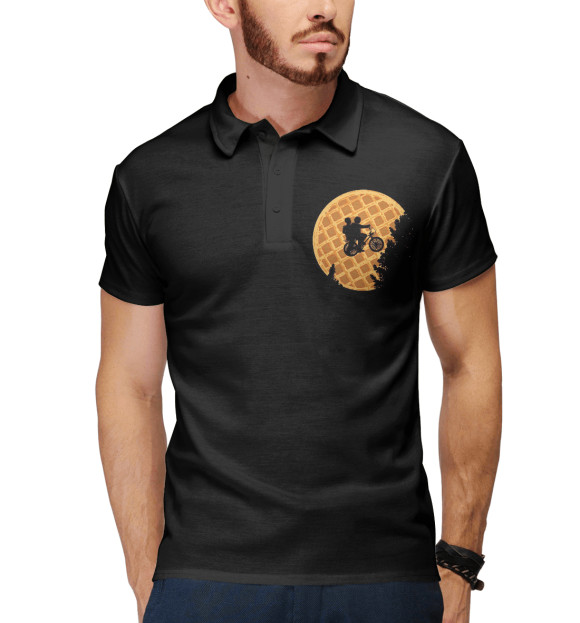 Мужское поло с изображением Stranger things цвета Белый