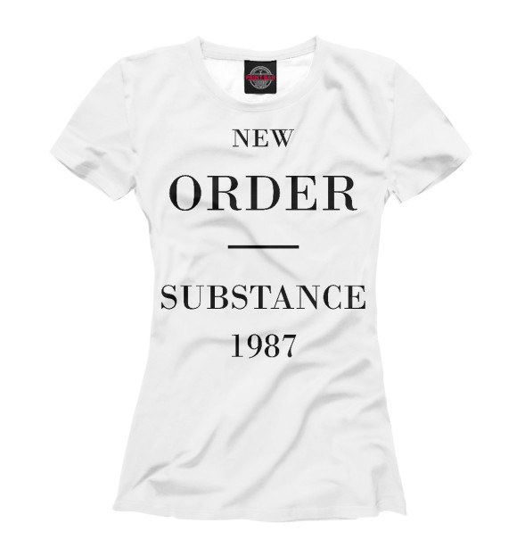 Футболка для девочек с притом New Order цвета Белый Футболка для девочек с изображением New Order цвета Белый