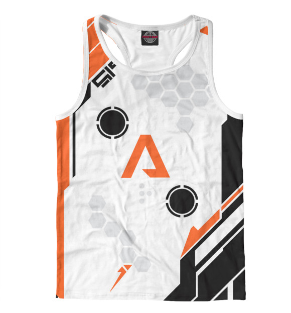 Мужская майка-борцовка с притом Apex Legends Titanfall цвета Белый Мужская майка-борцовка с изображением Apex Legends Titanfall цвета Белый