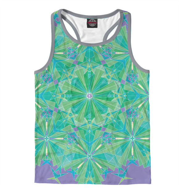 Мужская майка-борцовка с изображением Мандала Cпокойствия цвета Белый