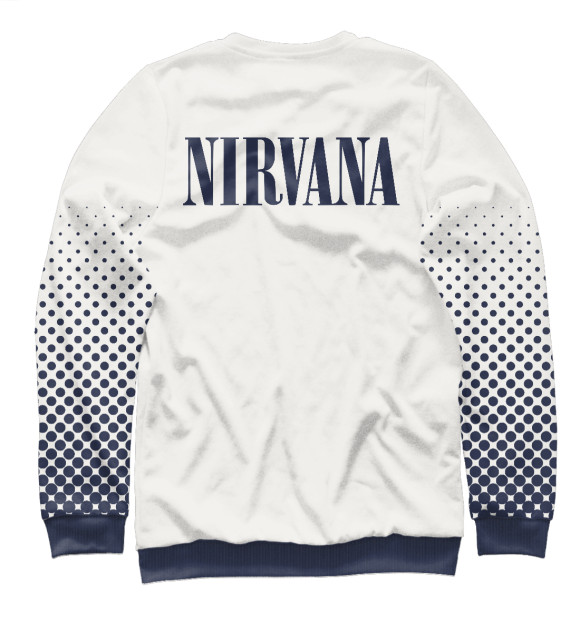 Женский свитшот с изображением Nirvana цвета Белый