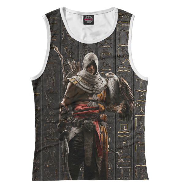 Майка для девочки с изображением Assassin's Creed Origins цвета Белый
