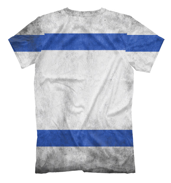 Мужская футболка с изображением Флаг Израиля цвета Белый