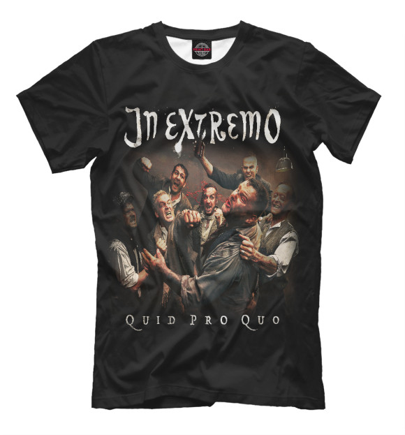 Мужская футболка с изображением In Extremo цвета Черный