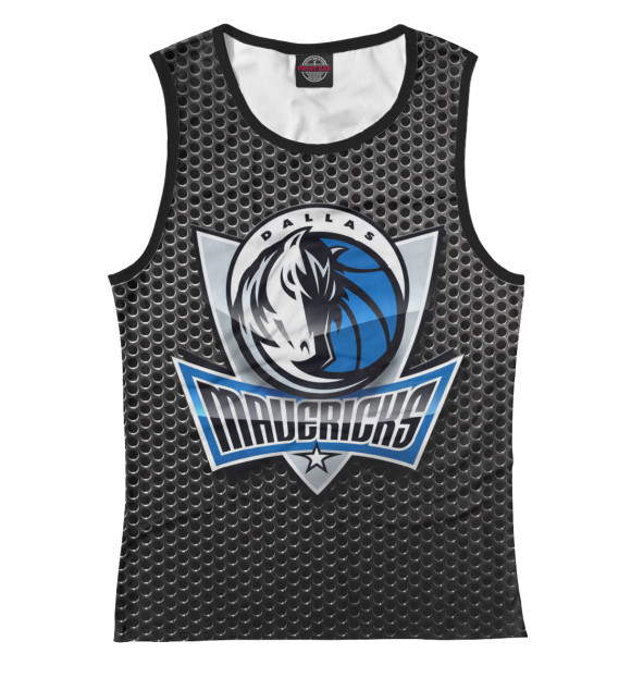 Женская майка с изображением Dallas Mavericks цвета Белый