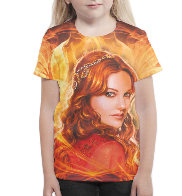 Футболка для девочек с изображением Хюррем-Султан цвета Белый