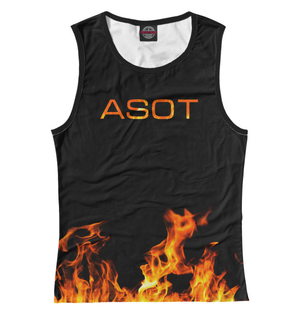 Майка для девочки с изображением ASOT Flame цвета Белый