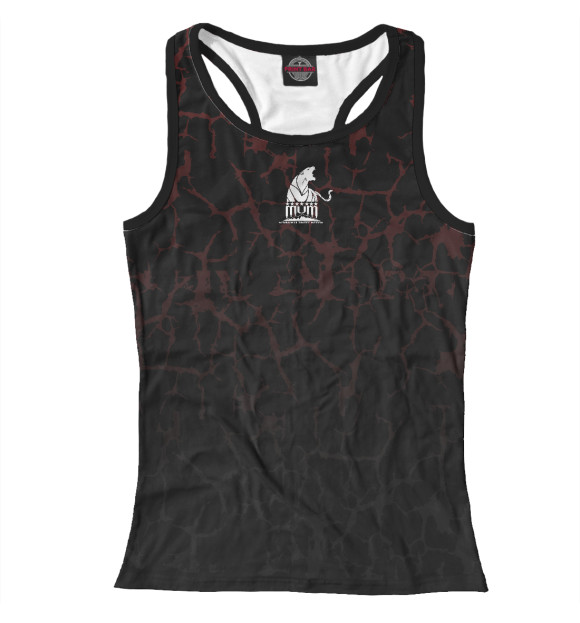 Женская майка-борцовка с изображением Dark evil mum цвета Белый