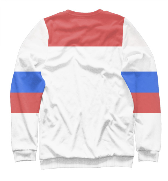 Мужской свитшот с изображением Сборная России по хоккею цвета Белый