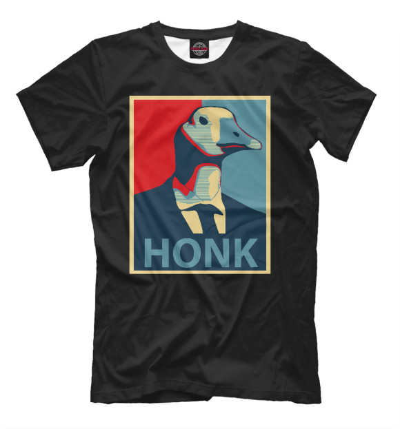 Мужская футболка с изображением Honk цвета Белый