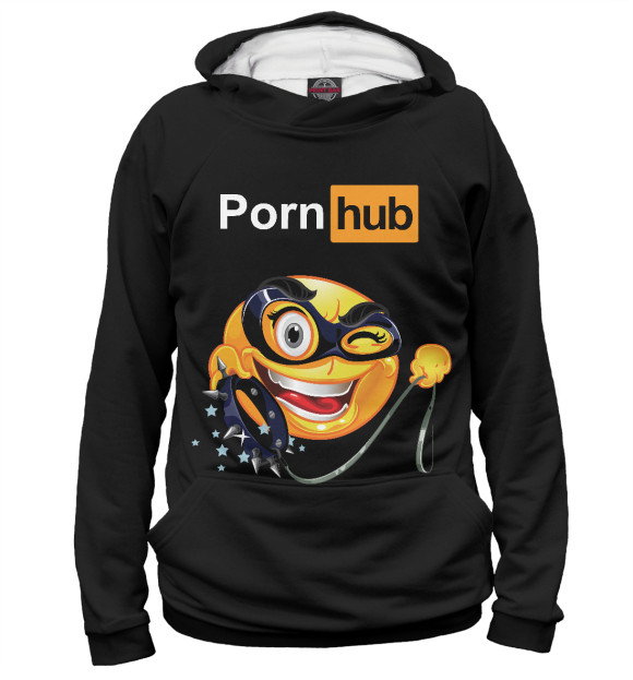 Женское худи с изображением Pornohub цвета Белый