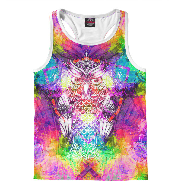 Мужская майка-борцовка с притом Psystetic цвета Белый Мужская майка-борцовка с изображением Psystetic цвета Белый