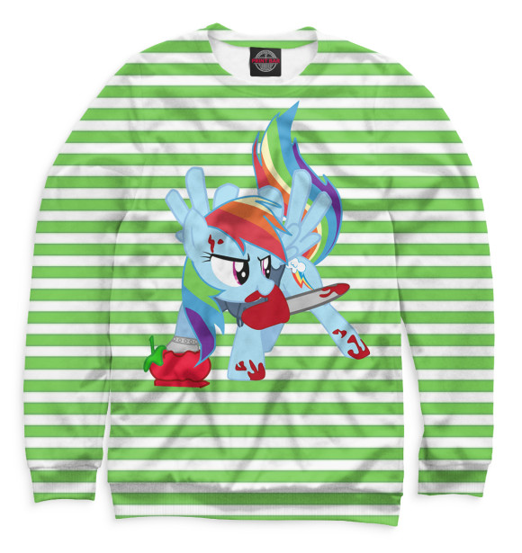 Женский свитшот с изображением Матроска цвета Белый