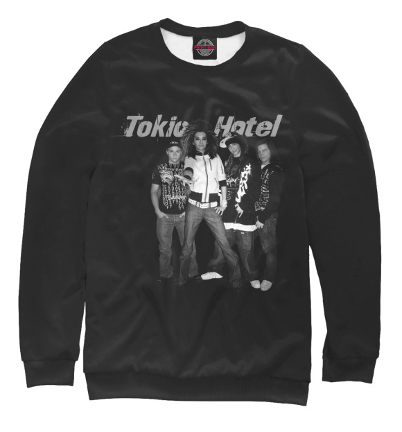 Женский свитшот с изображением Tokio Hotel цвета Белый