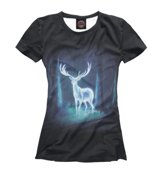 Женская футболка Светящийся олень