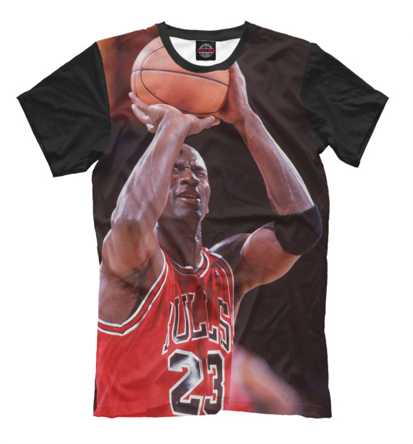 Мужская футболка с изображением Michael Jordan цвета Молочно-белый