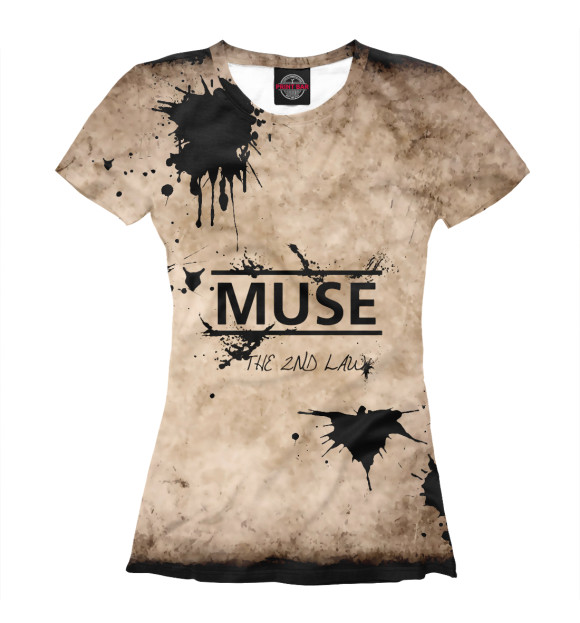 Футболка для девочек с изображением Muse цвета Белый