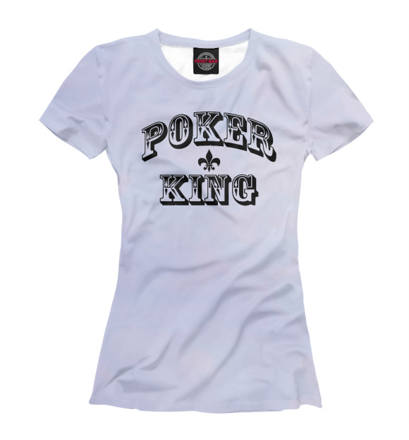 Женская футболка с изображением Poker King цвета Белый