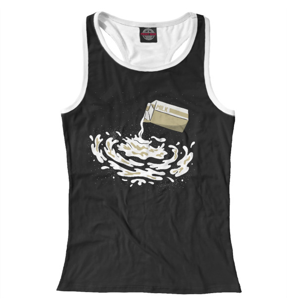 Женская майка-борцовка с изображением Млечный путь цвета Белый