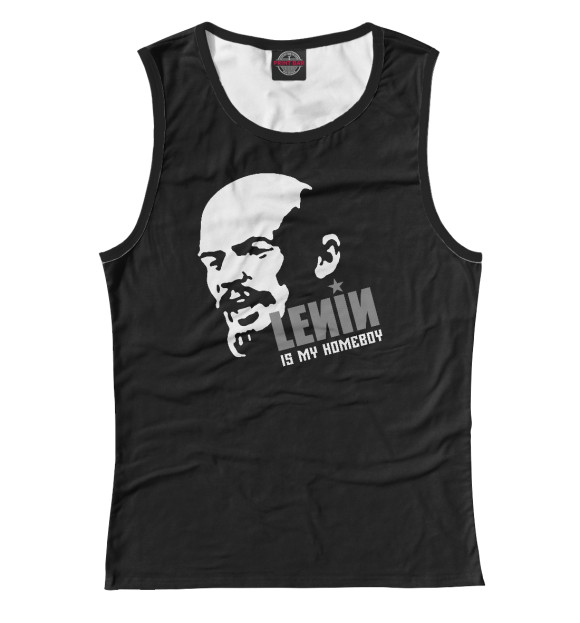 Майка для девочки с изображением LENIN is my homeboy цвета Белый
