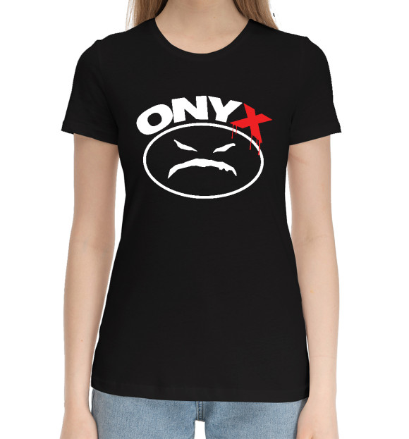 Женская хлопковая футболка с изображением Fredro Starr - Onyx цвета Черный